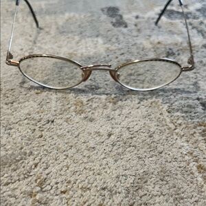Gold Oval Metal Frame Glasses